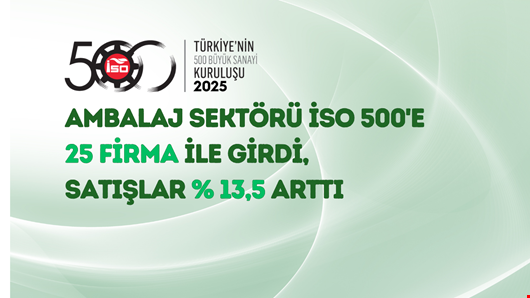 Ambalaj sektörü İSO 500'e 25 firma ile girdi, satışlar yüzde 13,5 arttı